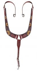 Showman Painted sunflower leather pulling collar